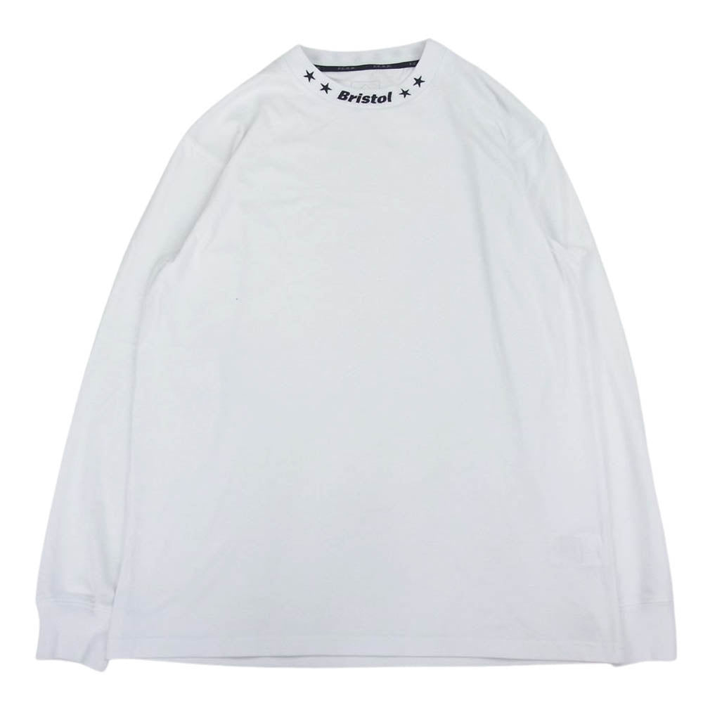 F.C.R.B. エフシーアールビー FCRB-222072 L/S RIBBED EMBROIDERED TEE リブド イムブロイダァド 刺繍 長袖 Tシャツ ホワイト系 M【美品】【中古】
