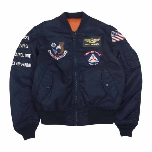 AVIREX アヴィレックス 6172103 MA-1 CIVIL AIR PATROL フライト ジャケット ミリタリー ネイビー系 M【美品】【中古】