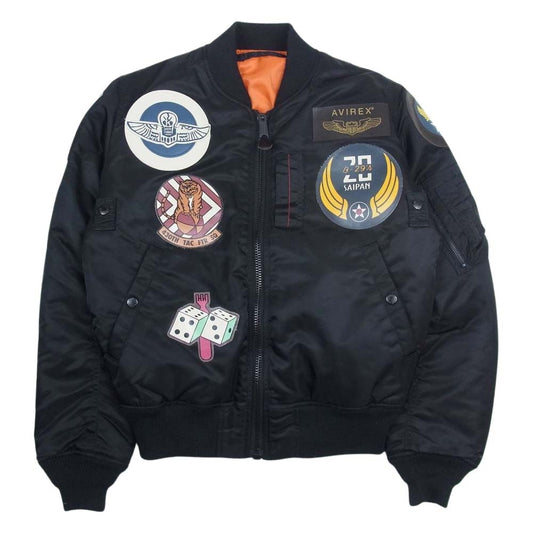 AVIREX アヴィレックス 6152164 TOP GUN MA-1 フライト ジャケット ミリタリー ブラック系 M【美品】【中古】