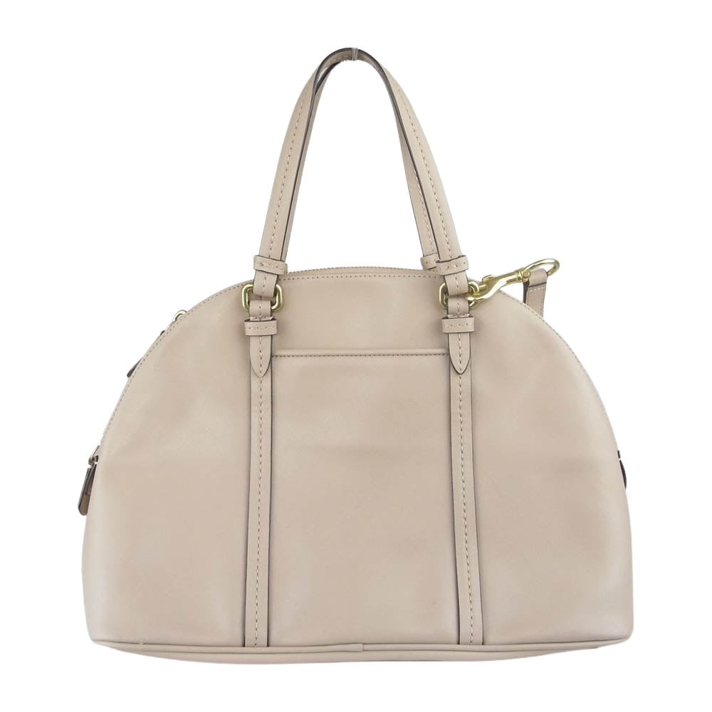 COACH コーチ F25671 2WAY レザー ショルダーバッグ ハンドバッグ ベージュ系【中古】