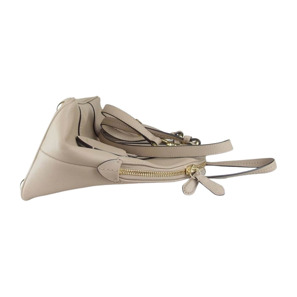 COACH コーチ F25671 2WAY レザー ショルダーバッグ ハンドバッグ ベージュ系【中古】