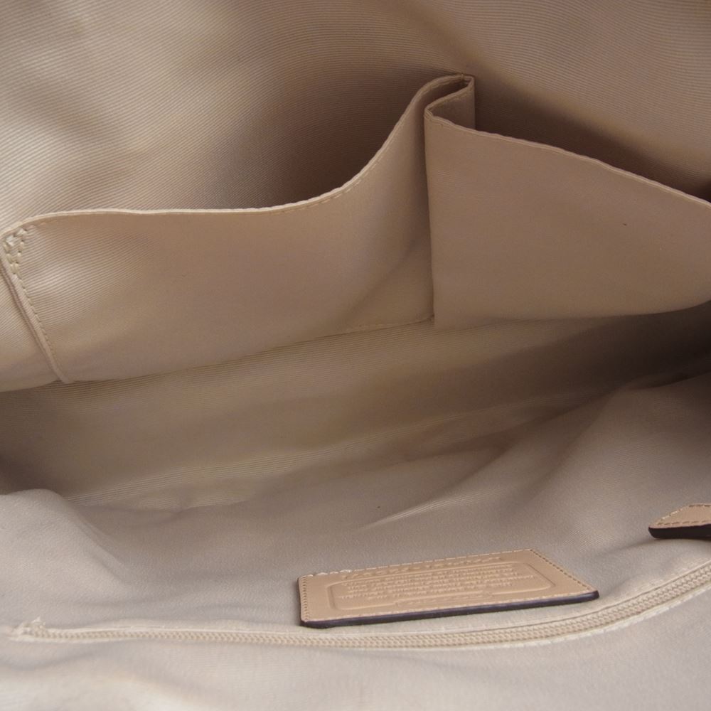 COACH コーチ F25671 2WAY レザー ショルダーバッグ ハンドバッグ ベージュ系【中古】