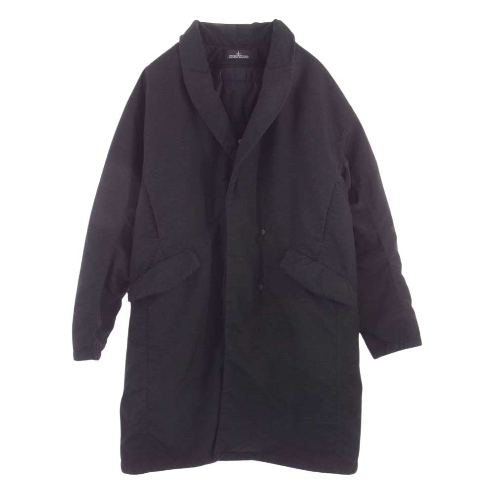 STONE ISLAND ストーンアイランド 751970106-A SHADOW PROJECT Shawl Collar Long Coat Primaloft シャドープロジェクト ショールカラー プリマロフト 中綿 コート ブラック系 L【中古】