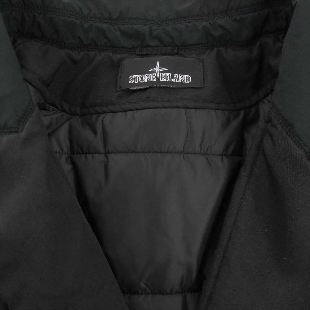 STONE ISLAND ストーンアイランド 751970106-A SHADOW PROJECT Shawl Collar Long Coat Primaloft シャドープロジェクト ショールカラー プリマロフト 中綿 コート ブラック系 L【中古】