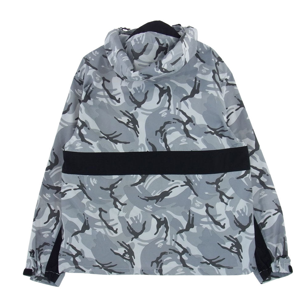 A BATHING APE アベイシングエイプ 20SS AAPLJM7349XAE 【クリーニング済】CAMO SMOCK JACKET カモ スモック ジャケット ウィンドブレーカー ホワイト グレー系 マルチカラー系 S【美品】【中古】