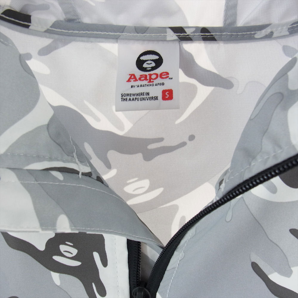 A BATHING APE アベイシングエイプ 20SS AAPLJM7349XAE 【クリーニング済】CAMO SMOCK JACKET カモ スモック ジャケット ウィンドブレーカー ホワイト グレー系 マルチカラー系 S【美品】【中古】