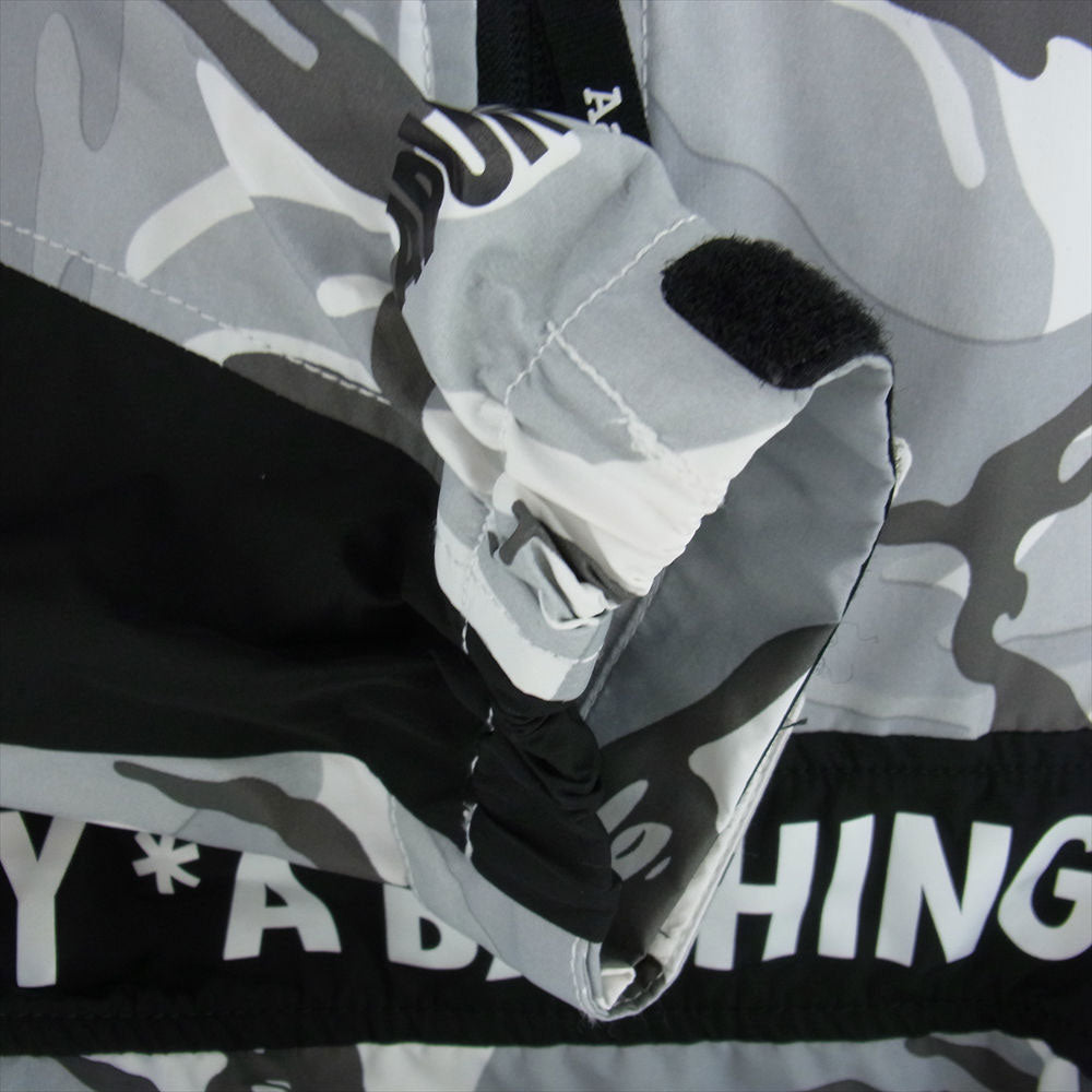 A BATHING APE アベイシングエイプ 20SS AAPLJM7349XAE 【クリーニング済】CAMO SMOCK JACKET カモ スモック ジャケット ウィンドブレーカー ホワイト グレー系 マルチカラー系 S【美品】【中古】