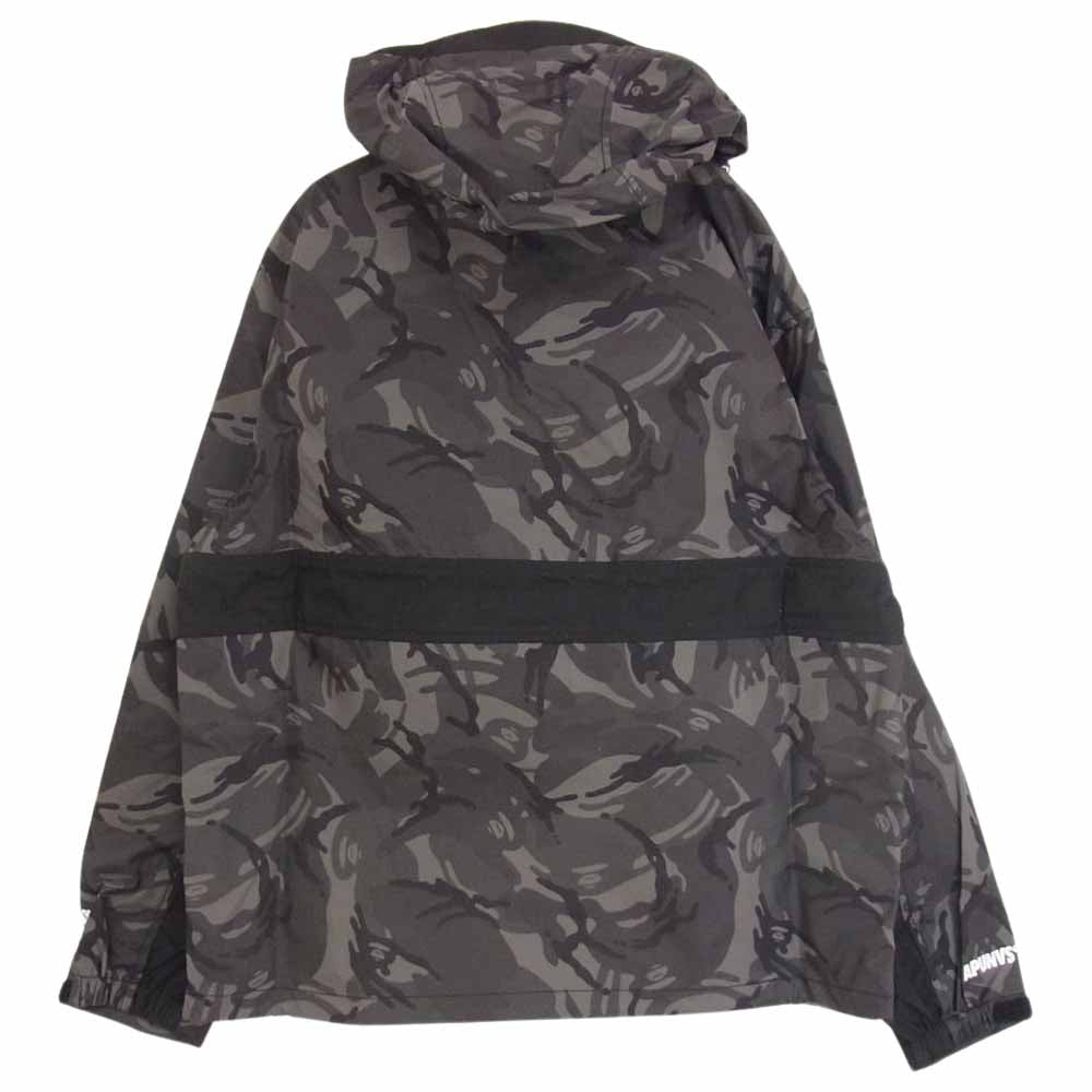 A BATHING APE アベイシングエイプ AAPLJM7349XAE CAMO SMOCK JACKET カモ スモック ジャケット ウィンドブレーカー ブラック ブラック系 S【新古品】【未使用】【中古】