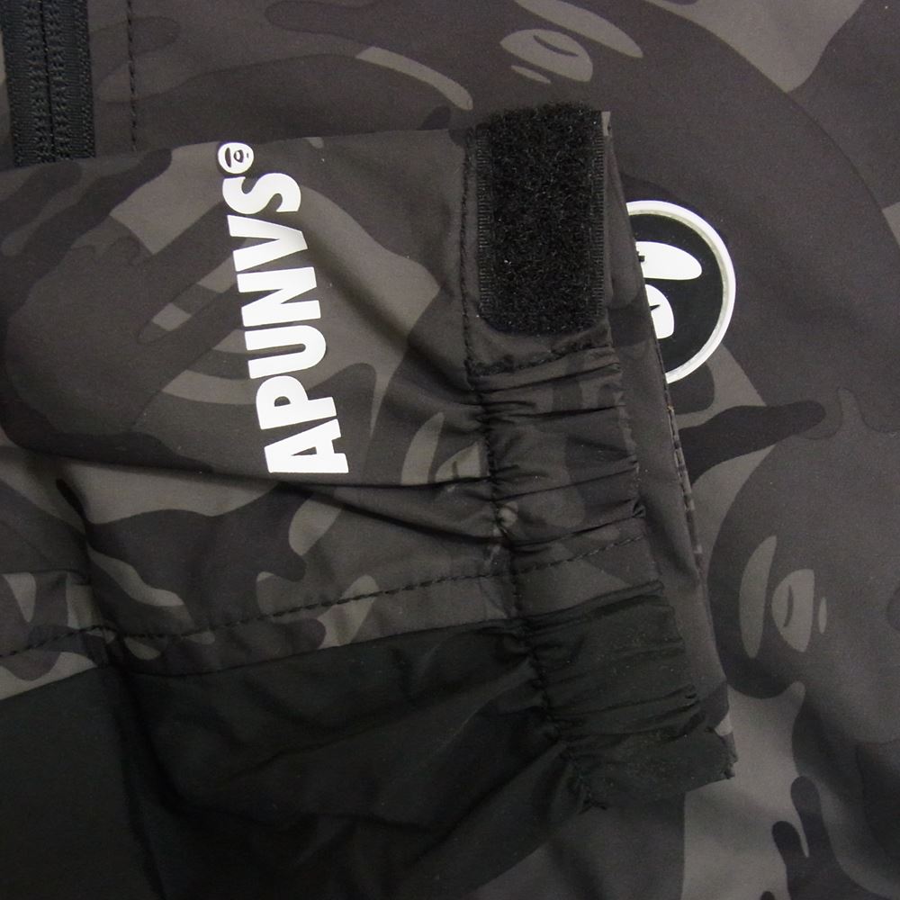 A BATHING APE アベイシングエイプ AAPLJM7349XAE CAMO SMOCK JACKET カモ スモック ジャケット ウィンドブレーカー ブラック ブラック系 S【新古品】【未使用】【中古】