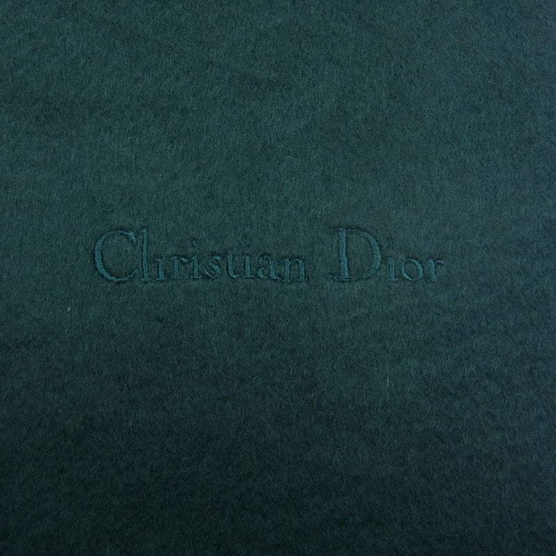 Christian Dior クリスチャンディオール ディオール ロゴ刺繍 マフラー グリーン系【中古】