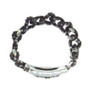 CHROME HEARTS クロムハーツ（原本無） ID FLORAL CRS フローラルクロス ID ファンシー リンク ブレスレット シルバー系【中古】