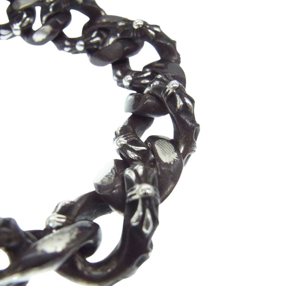 CHROME HEARTS クロムハーツ（原本無） ID FLORAL CRS フローラルクロス ID ファンシー リンク ブレスレット シルバー系【中古】