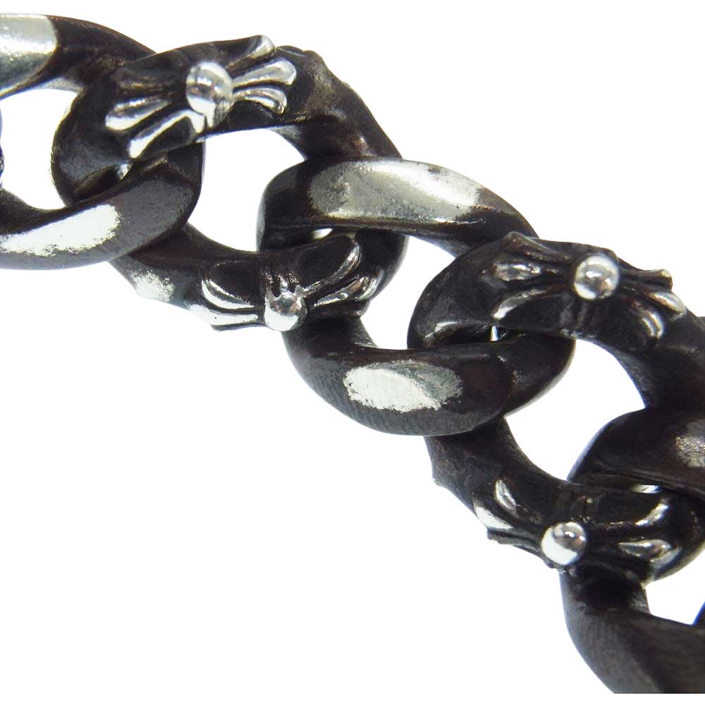 CHROME HEARTS クロムハーツ（原本無） ID FLORAL CRS フローラルクロス ID ファンシー リンク ブレスレット シルバー系【中古】