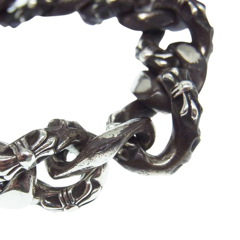CHROME HEARTS クロムハーツ（原本無） ID FLORAL CRS フローラルクロス ID ファンシー リンク ブレスレット シルバー系【中古】
