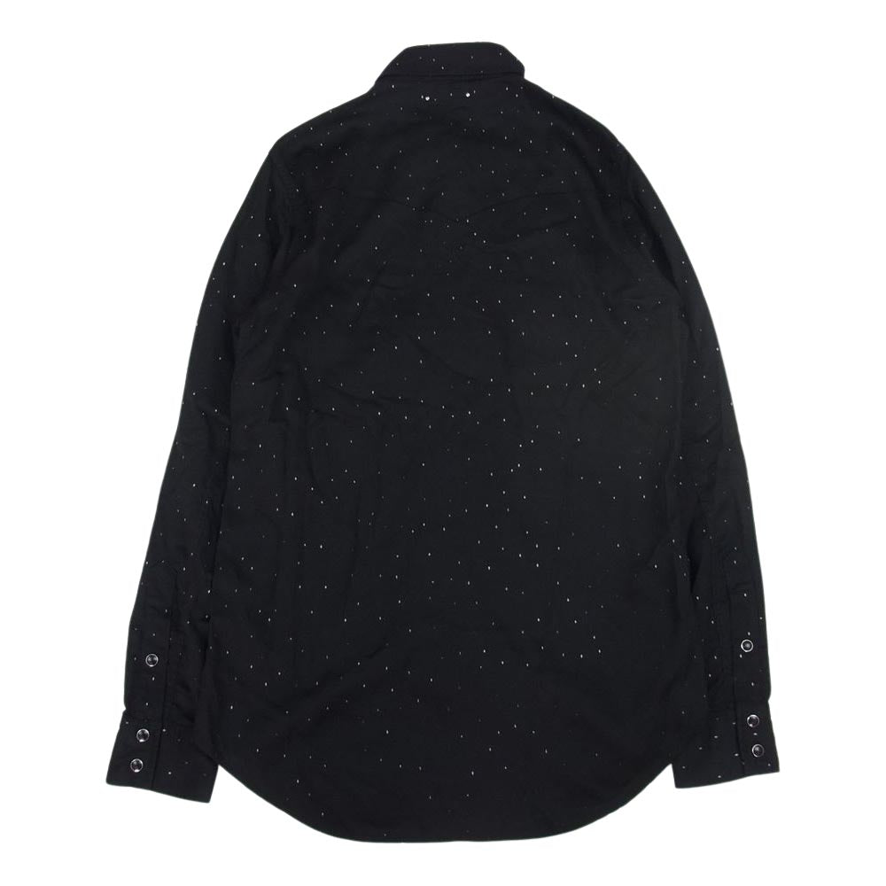 MINEDENIM マインデニム 2208-5001 Rhombus Dot Western SH ドット ウエスタン シャツ ブラック系 1【中古】
