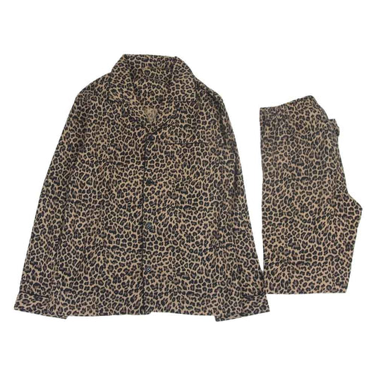 MINEDENIM マインデニム 21AW 2109-4001 Leopard Pajama レオパード柄 セットアップ パジャマ ベージュ系 1【中古】