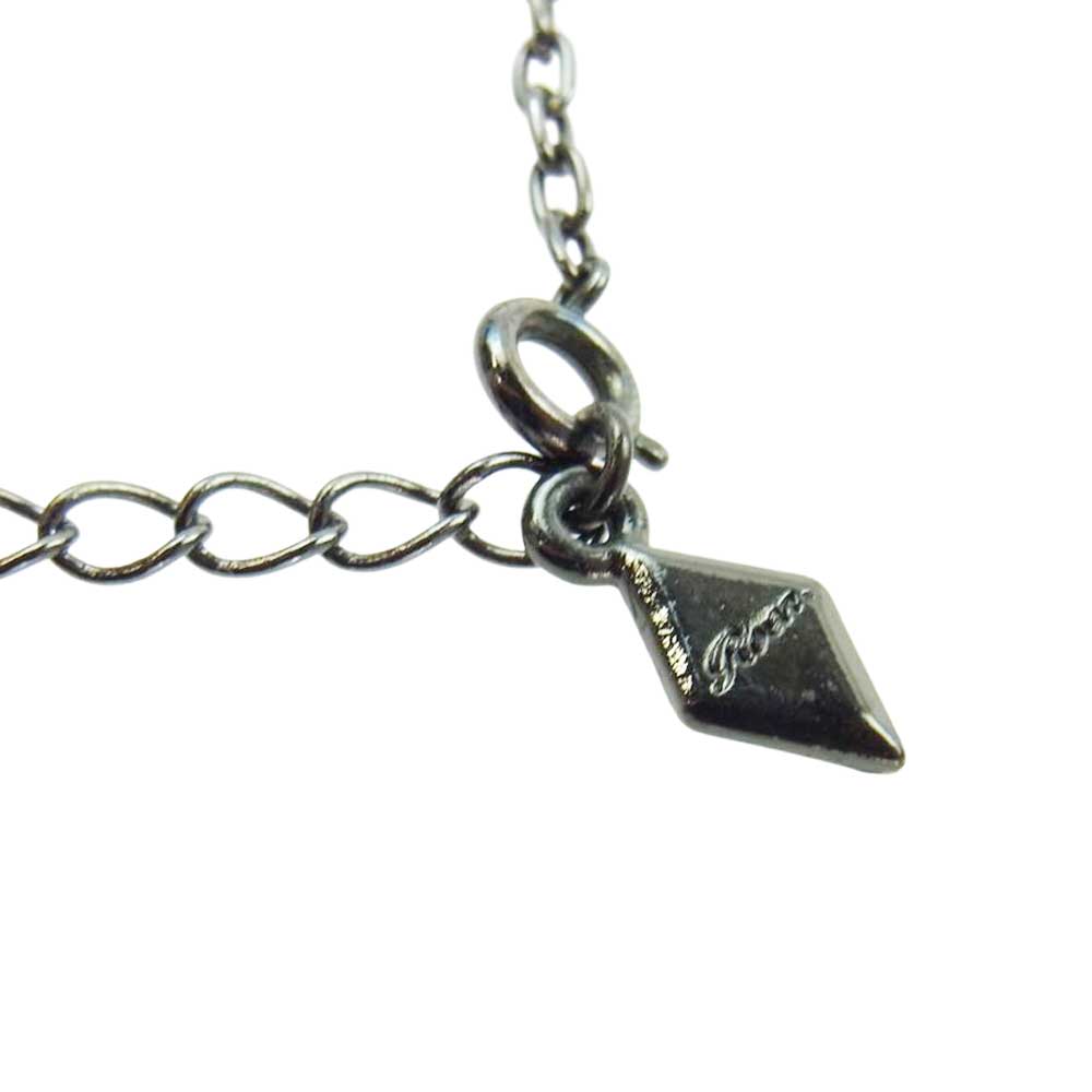 ROEN ロエン スカル クロス ストーン ロザリオ ネックレス ブラック系【中古】