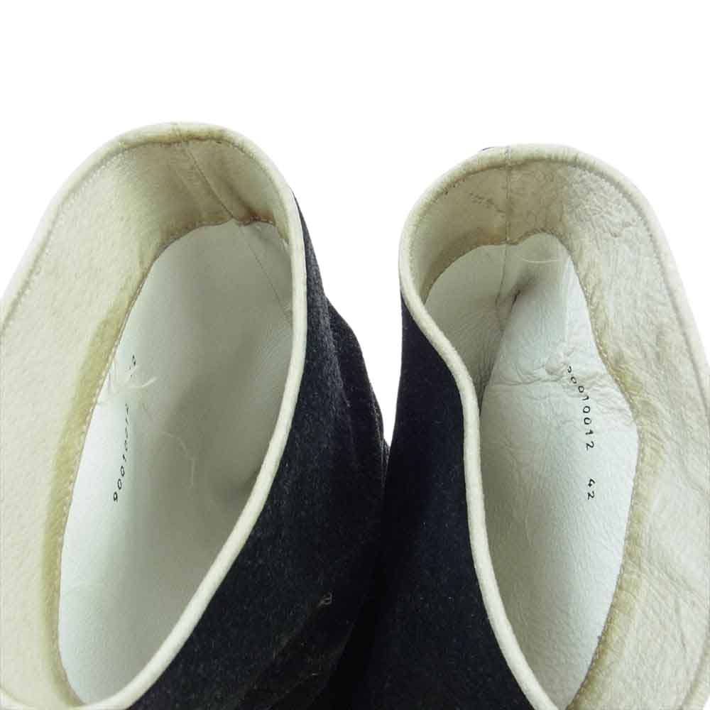 ヒロムタカハラ 90010012 チェーン装飾 スカルバックル スエード エンジニアブーツ ブラック系 42【中古】