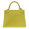 HERMES エルメス ケリー 28 内縫い ライム エバーカラー Ｙ刻 ハンド ショルダーバッグ イエロー系【新古品】【未使用】【中古】