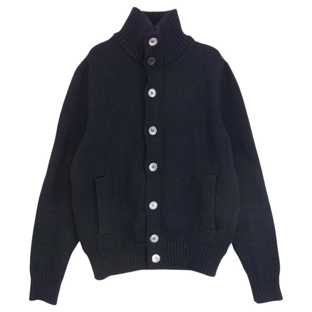 ZANONE ザノーネ 7ETJP1 ZC239 イタリア製 WOOL CARDIGAN スローウエアジャパン ウール ニット カーディガン ネイビー系 44【中古】