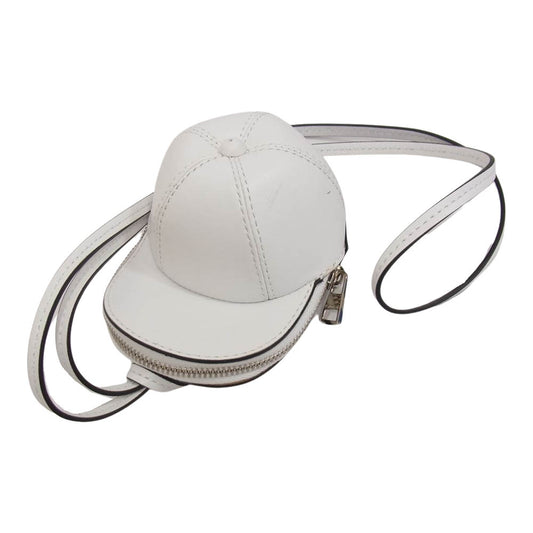 JWアンダーソン NANO CAP BAG レザー ナノ キャップ ショルダーバッグ ホワイト系【中古】