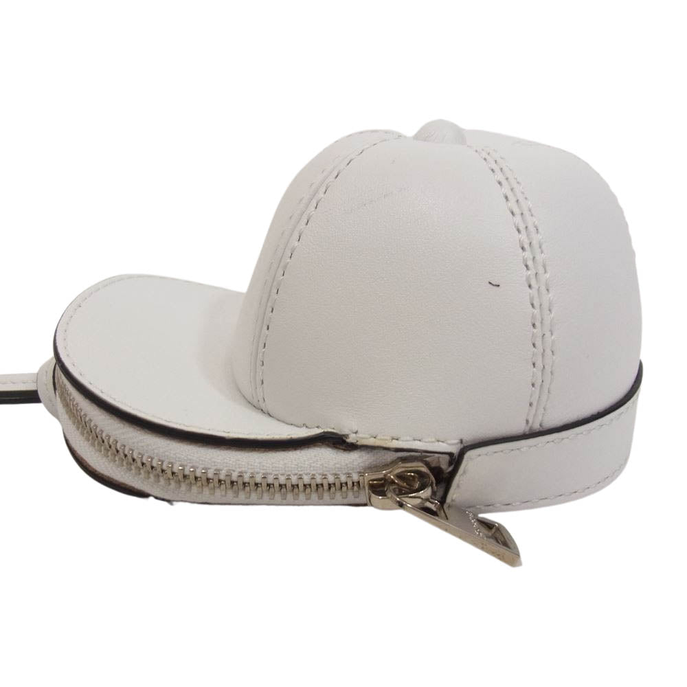 JWアンダーソン NANO CAP BAG レザー ナノ キャップ ショルダーバッグ ホワイト系【中古】
