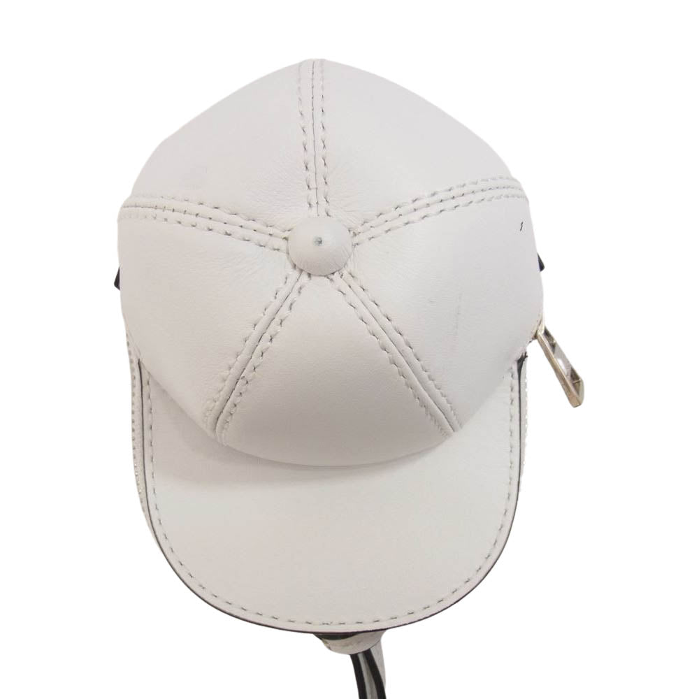 JWアンダーソン NANO CAP BAG レザー ナノ キャップ ショルダーバッグ ホワイト系【中古】