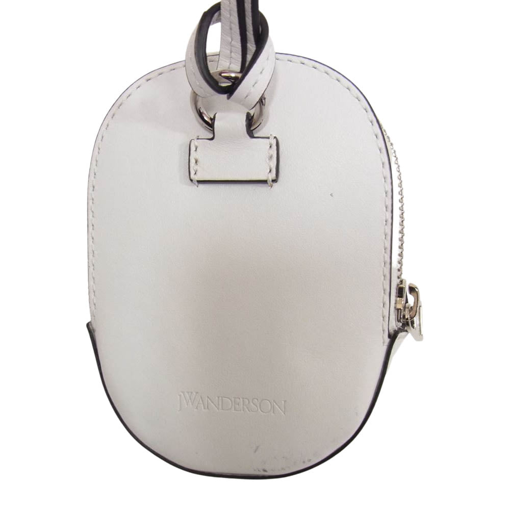 JWアンダーソン NANO CAP BAG レザー ナノ キャップ ショルダーバッグ ホワイト系【中古】