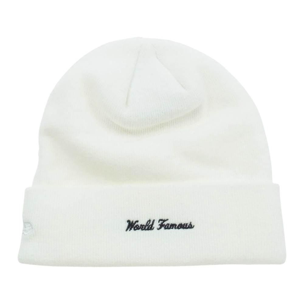 Supreme シュプリーム 21AW NEW ERA BOX LOGO BEANIE ニューエラ ボックスロゴ ビーニー ニット帽 ホワイト系【美品】【中古】