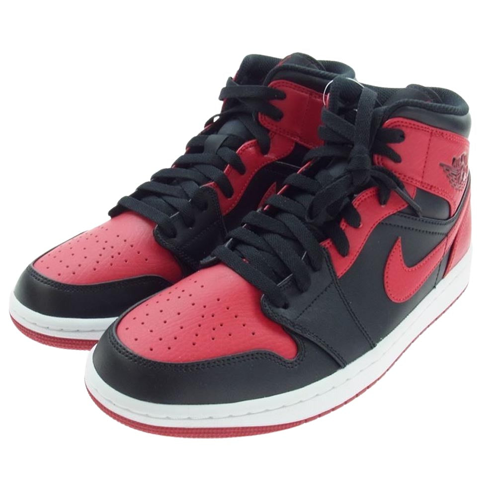 NIKE AIR JORDAN ナイキ ジョーダン 554724-074 AIR JORDAN1 MID エアジョーダン1 ミッド ミドルカット スニーカー ブレッド ブラック ブラック系 レッド系 27.0㎝【新古品】【未使用】【中古】
