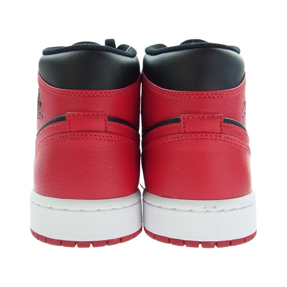 NIKE AIR JORDAN ナイキ ジョーダン 554724-074 AIR JORDAN1 MID エアジョーダン1 ミッド ミドルカット スニーカー ブレッド ブラック ブラック系 レッド系 27.0㎝【新古品】【未使用】【中古】