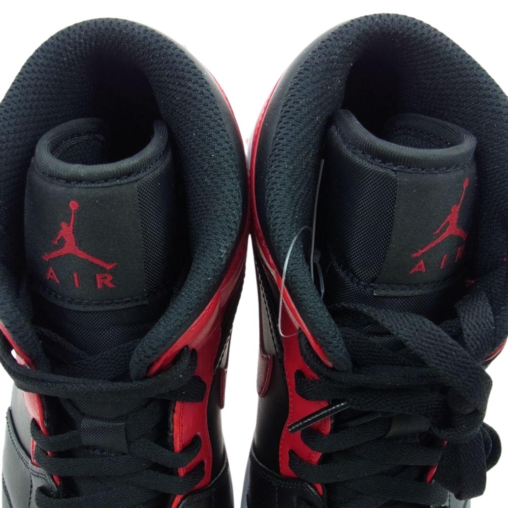 NIKE AIR JORDAN ナイキ ジョーダン 554724-074 AIR JORDAN1 MID エアジョーダン1 ミッド ミドルカット スニーカー ブレッド ブラック ブラック系 レッド系 27.0㎝【新古品】【未使用】【中古】