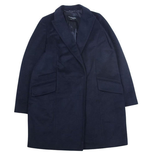 MAX&CO マックスアンドコー カシミヤ混 ウール コート ネイビー系 38【中古】