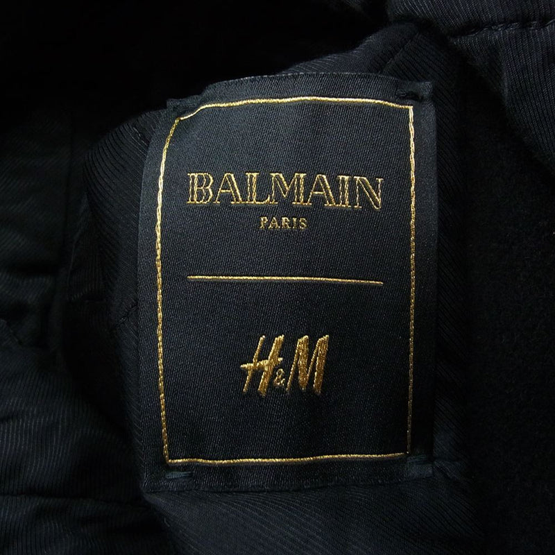 BALMAIN バルマン × H&M エイチアンドエムメルトン 金ボタン Pコート