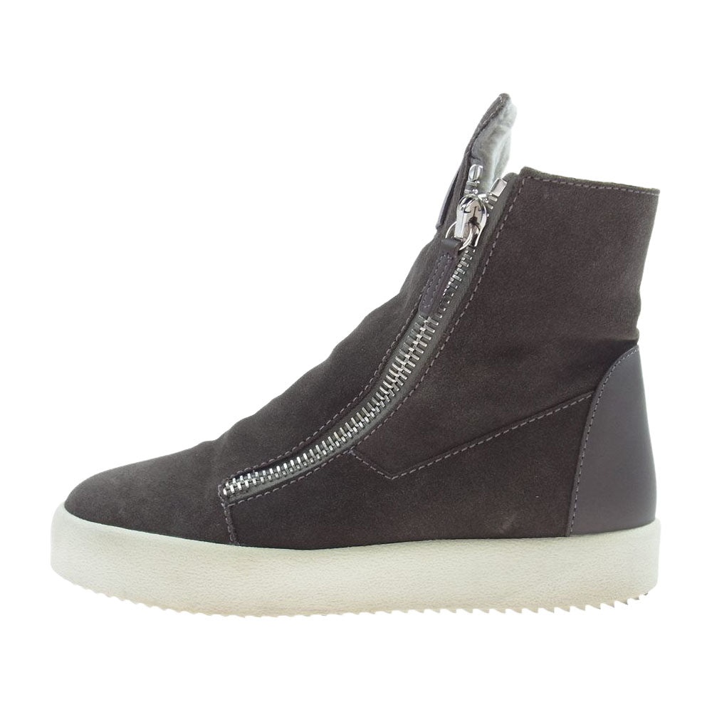 ジュゼッペザノッティ ムートン ハイカット スニーカー  ライトブラウン系 38【中古】