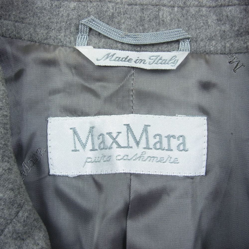MAX MARA マックスマーラ 白タグ イタリア製 カシミヤ 100% ダブル ジャケット グレー系 40【中古】
