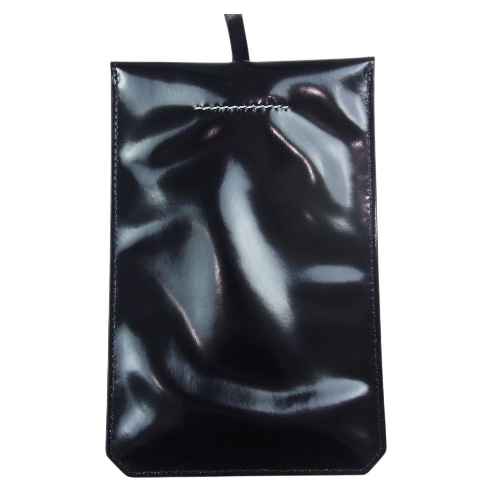 MAISON MARGIELA メゾンマルジェラ SA5VL0002 MM6 レザー ポーチ ブラック系【極上美品】【中古】