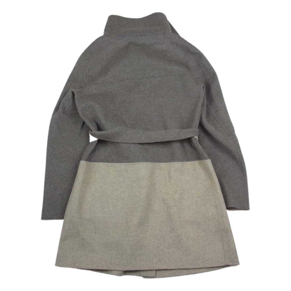 MAX MARA マックスマーラ Weekend ウイークエンド マックスマーラ ベルテッド リバーシブル コート グレー系 ベージュ系 36【美品】【中古】