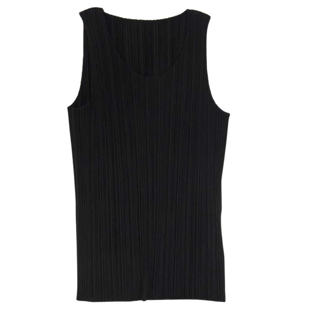PLEATS PLEASE プリーツプリーズ イッセイミヤケ PP04-JK600 プリーツ加工 ノースリーブ カットソー ブラック ブラック系 3【中古】