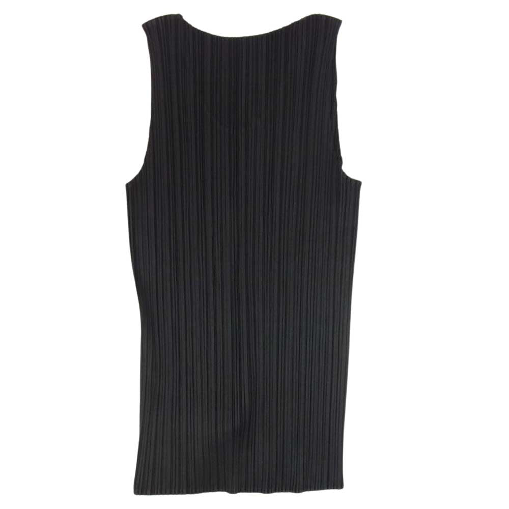PLEATS PLEASE プリーツプリーズ イッセイミヤケ PP04-JK600 プリーツ加工 ノースリーブ カットソー ブラック ブラック系 3【中古】