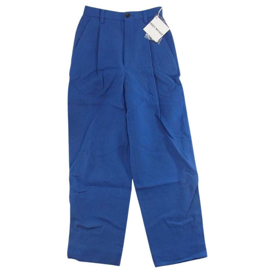ISSEY MIYAKE イッセイミヤケ IM61-FF122 ウール ワイド パンツ ブルー系 S【中古】