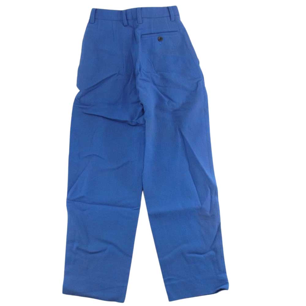 ISSEY MIYAKE イッセイミヤケ IM61-FF122 ウール ワイド パンツ ブルー系 S【中古】