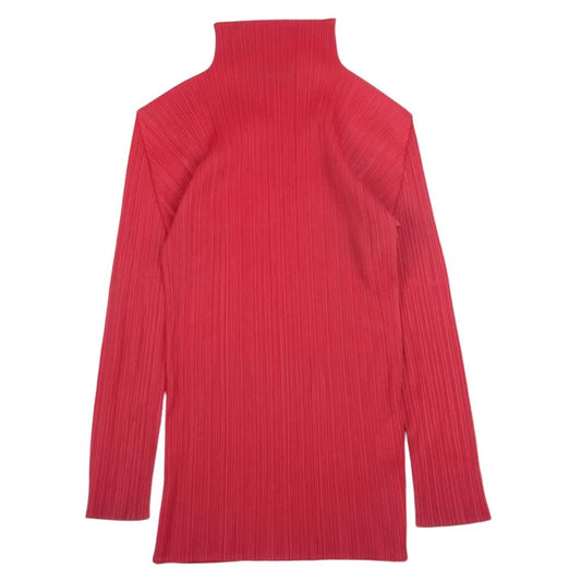 PLEATS PLEASE プリーツプリーズ イッセイミヤケ PP71-JK604 プリーツ加工 ボトルネック カットソー 長袖 ピンク ピンク系 3【中古】