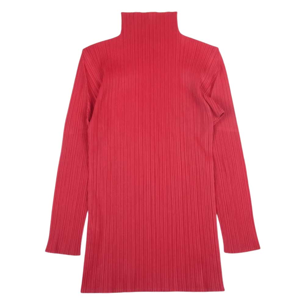PLEATS PLEASE プリーツプリーズ イッセイミヤケ PP71-JK604 プリーツ加工 ボトルネック カットソー 長袖 ピンク ピンク系 3【中古】