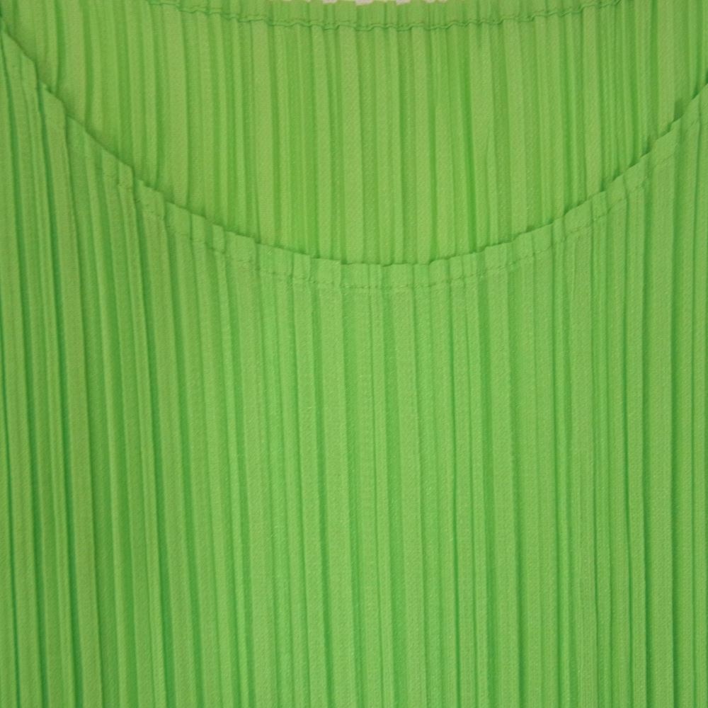 ISSEY MIYAKE イッセイミヤケ PP41-JK602 プリーツ加工 ロング カットソー 長袖 グリーン グリーン系 L【中古】