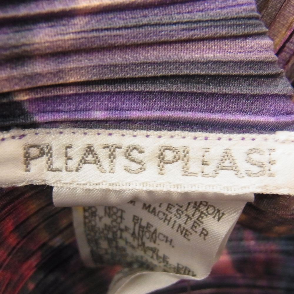 PLEATS PLEASE プリーツプリーズ イッセイミヤケ PP73-JK828 プリーツ加工 宝石 総柄 ノースリーブ カットソー  マルチカラー系 3【中古】