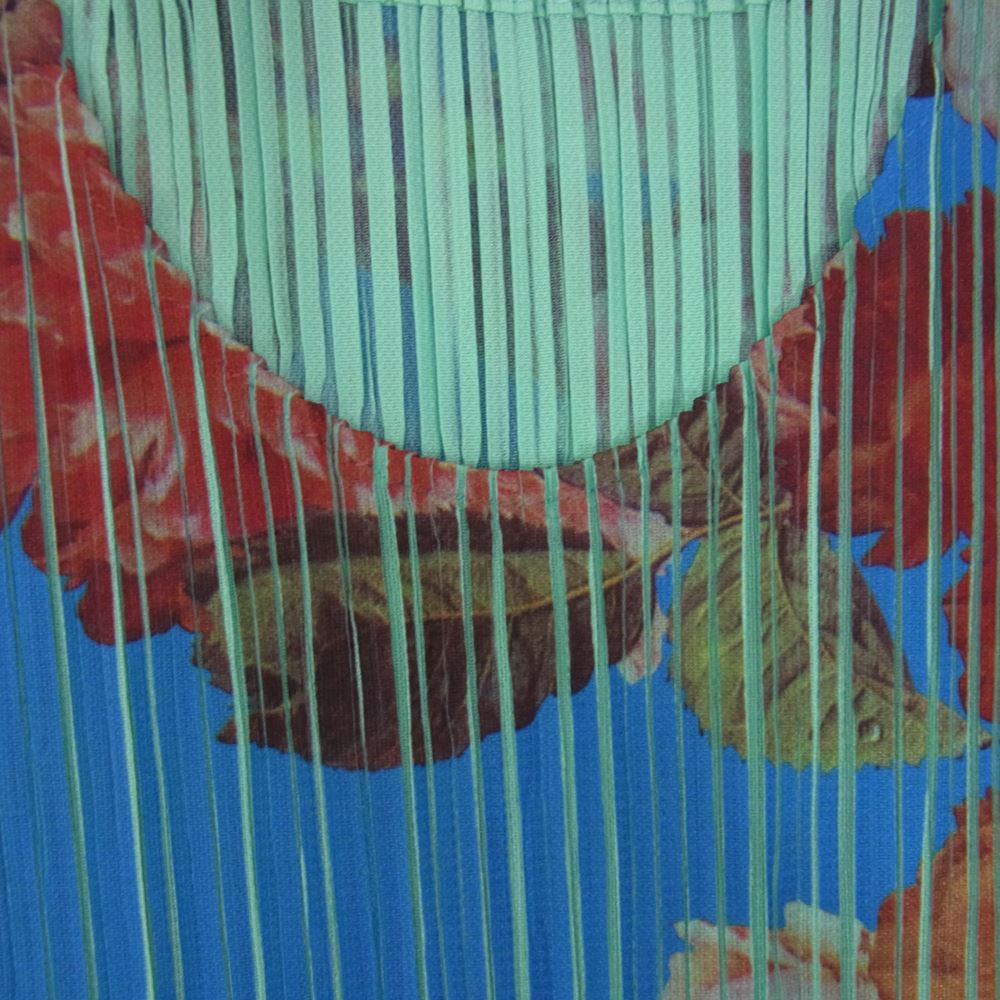 PLEATS PLEASE プリーツプリーズ イッセイミヤケ PP44-JK602 プリーツ加工 転写 プリント フラワー 花柄 カットソー 長袖  ブルー系 4【中古】