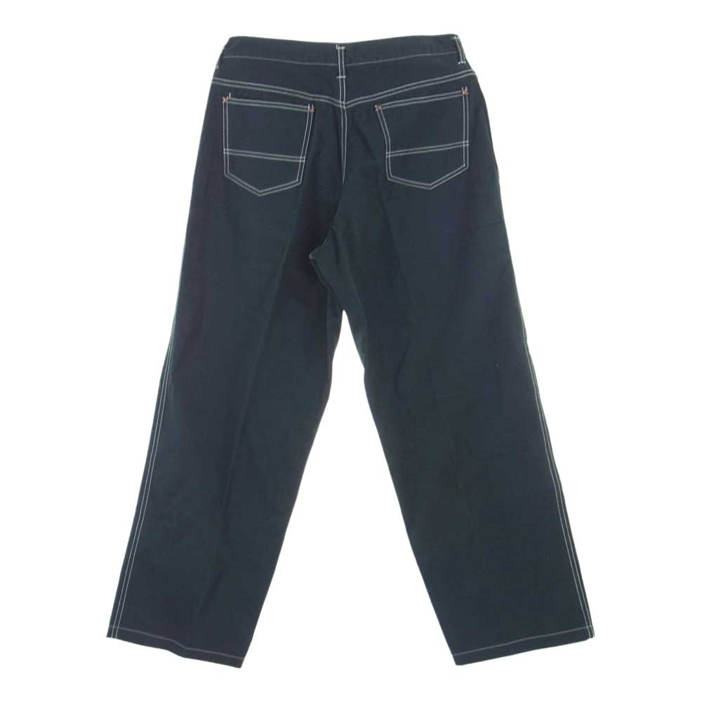 COMME des GARCONS HOMME コムデギャルソンオム HP-04032M AD1995  ステッチ ジップフライ ワイド ストレート パンツ グリーン系 M【中古】