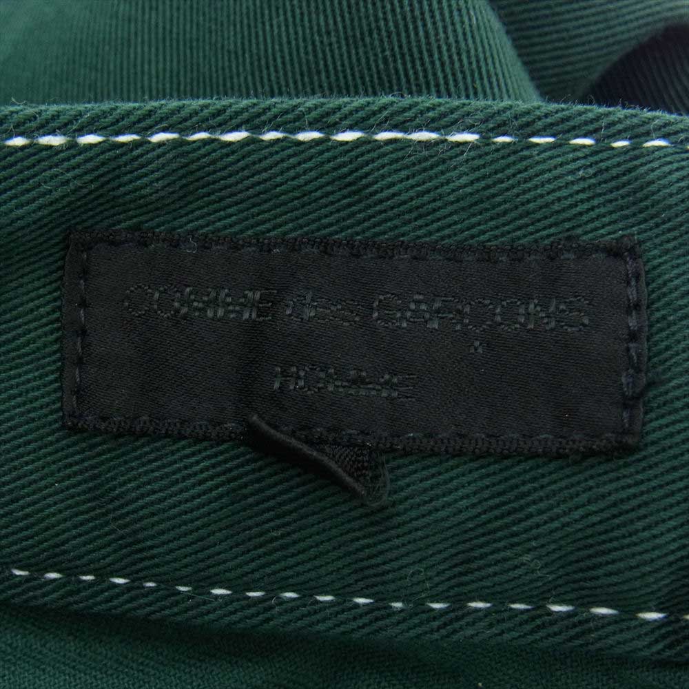 COMME des GARCONS HOMME コムデギャルソンオム HP-04032M AD1995  ステッチ ジップフライ ワイド ストレート パンツ グリーン系 M【中古】