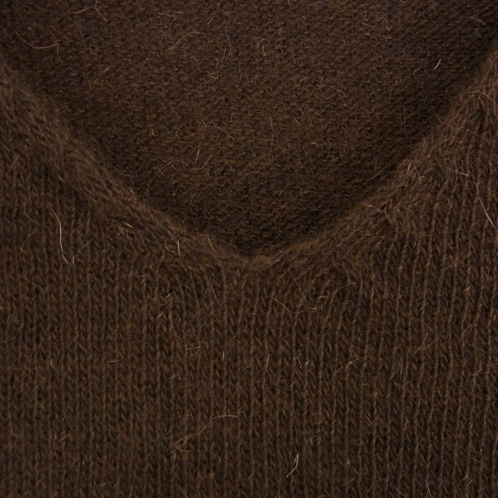 COMME des GARCONS HOMME コムデギャルソンオム HN-070240 AD-1998 ヴィンテージ ウール 袖ライン スリーブデザイン ニット ブラウン系 サイズ表記無【中古】